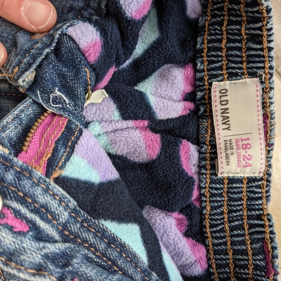 Old Navy fleece lined jeans 18-24 - Picture 2 of 7